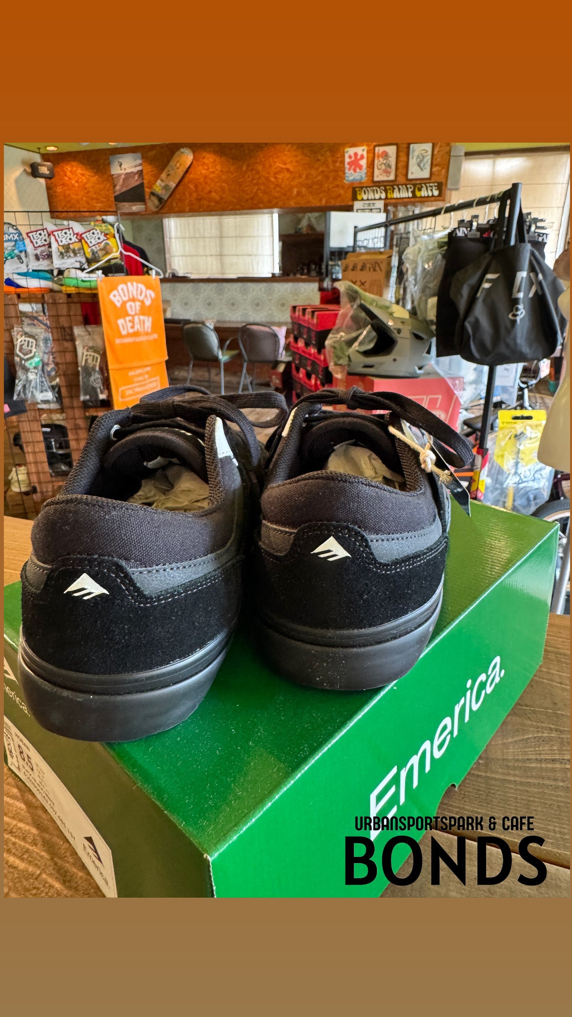 【即納】EMERICA HOBAN 26.5cm ブラック 黒 スケシュー BMX スケートボード 衝撃吸収モデル エメリカ シューズ ★