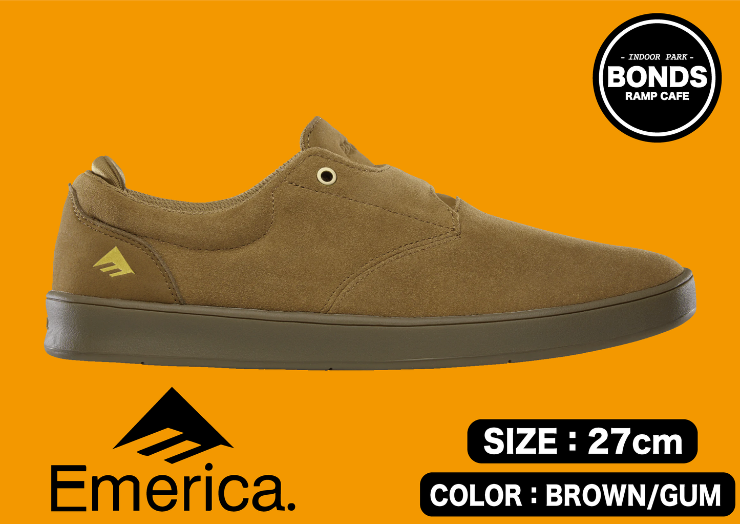 Emerica ROMERO SKATER BROWN/GUM 27cm BMX SKATEBOARD エメリカ 正規代理店契約商品 ■
