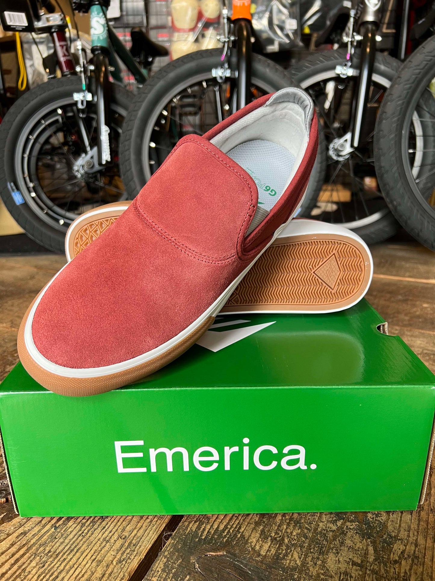 Emerica WINO G6 SLIP-ON BURGUNDY/GUM 27cm エメリカ スリッポン 正規代理店契約商品 ■