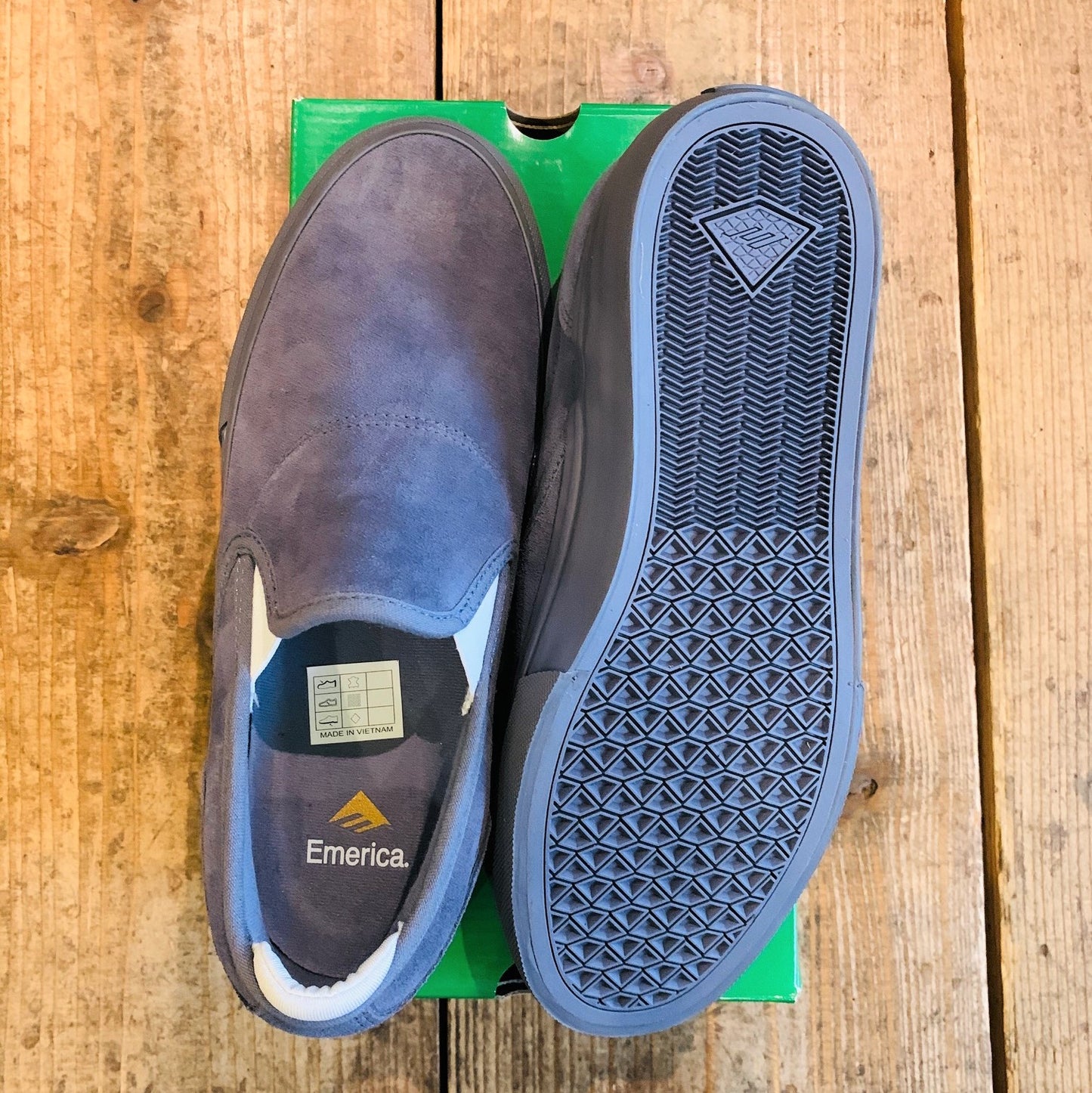 送料無料 SALE商品 スケシュー スリッポン EMERICA エメリカ WINO G6 SLIP-ON 26.5cm 27cm BLUE 青 スケボー 靴 人気ブランド 全国通信販売可能
