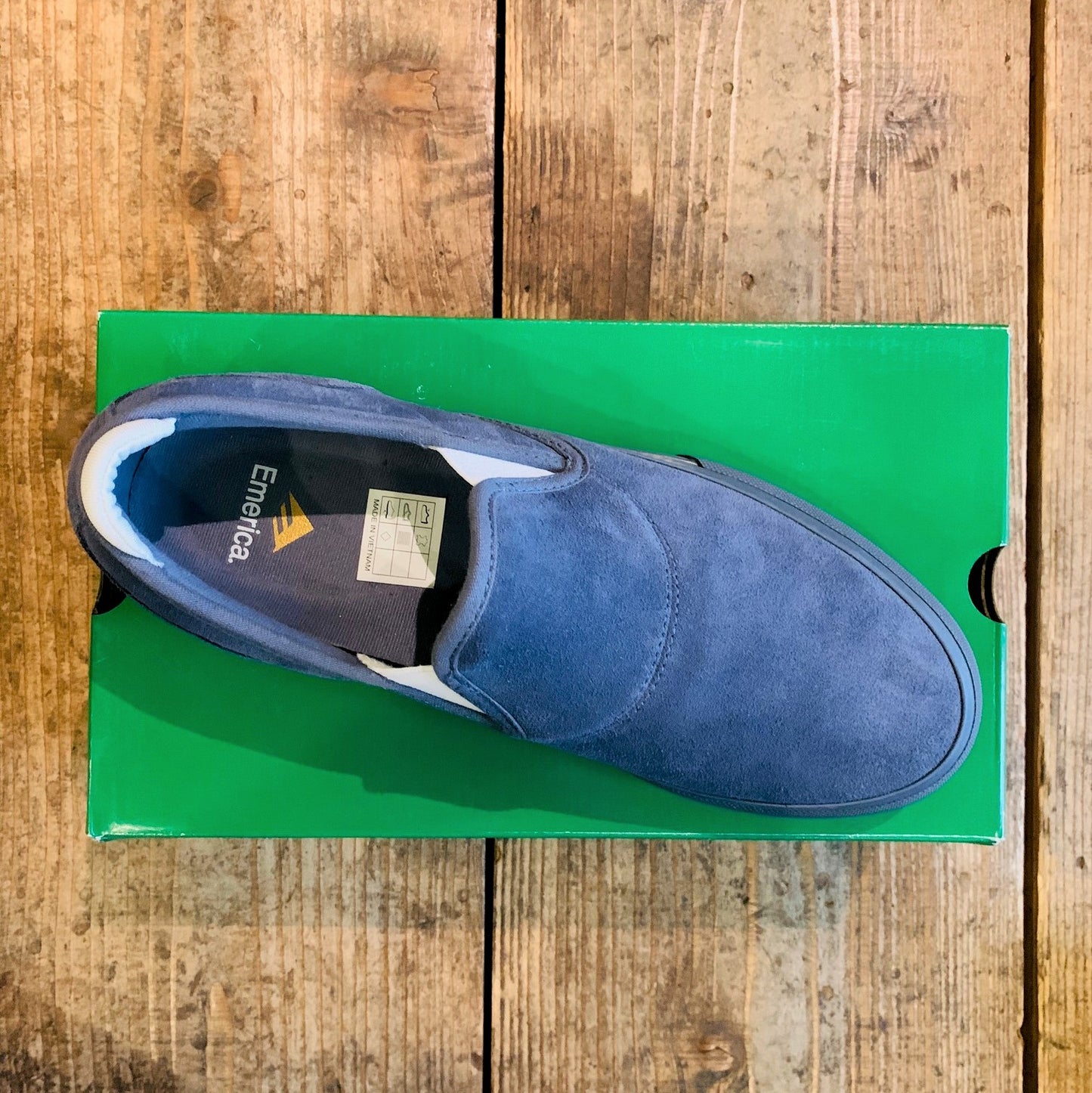 送料無料 SALE商品 スケシュー スリッポン EMERICA エメリカ WINO G6 SLIP-ON 26.5cm 27cm BLUE 青 スケボー 靴 人気ブランド 全国通信販売可能