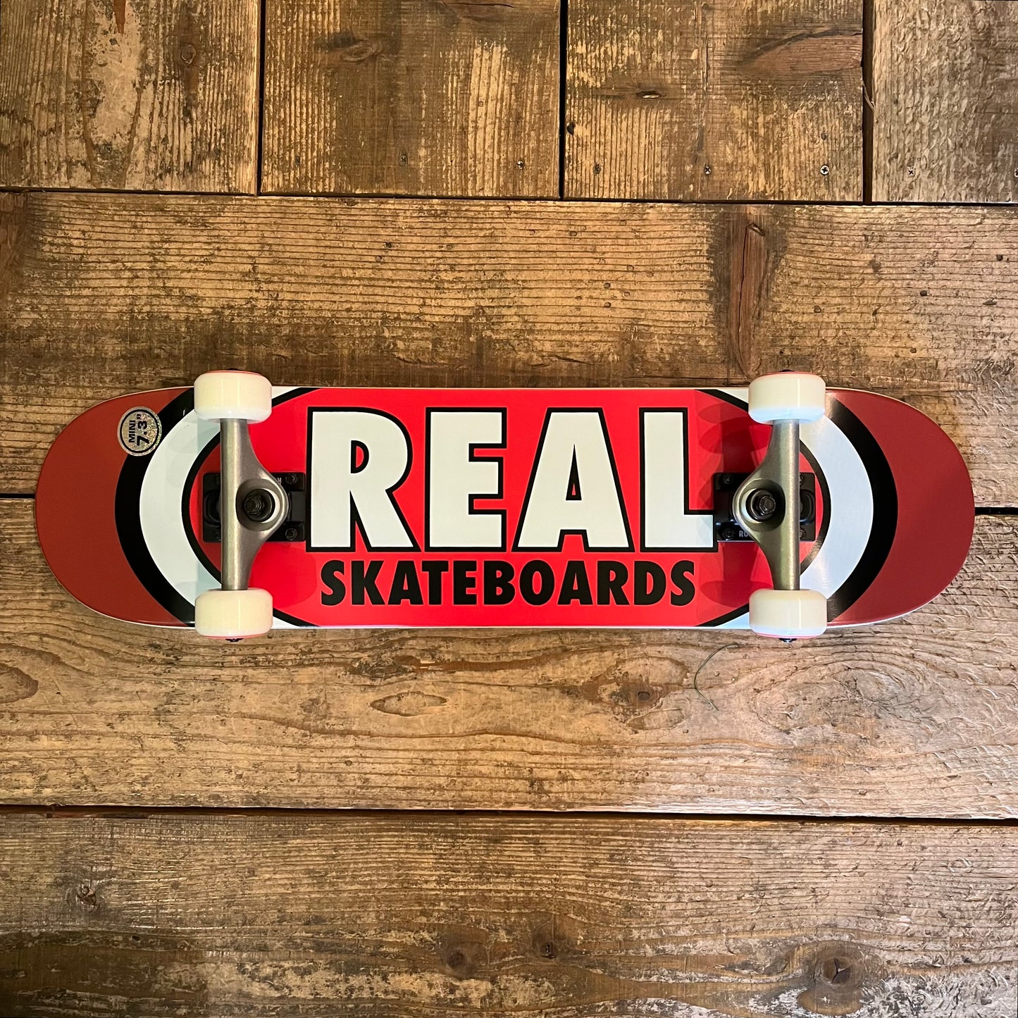 送料無料 スケートボードコンプリート リアル 赤 初心者 キッズ 子供 スケートボードデッキ 完成品 SKATEBOARD DECK REAL RED 7.3インチ★ ★