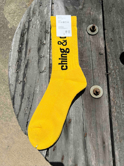 送料無料 BMX SKATEBOARD ソックス ching&co. "Kung-Fu -yellow-" Socks  イエロー チンアンドコー スケートボード ■■