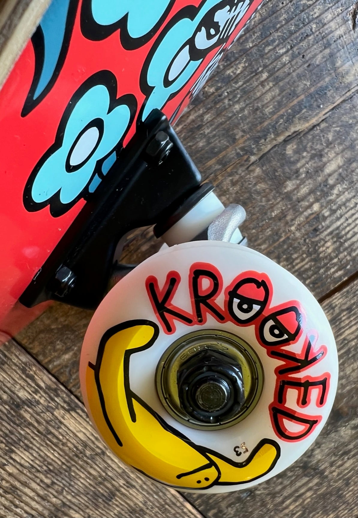 KROOKED クルキッド スケートボード デッキ コンプリート 完成品 7.3インチ RED 赤 KIDS キッズサイズ  正規代理店契約商品 ■